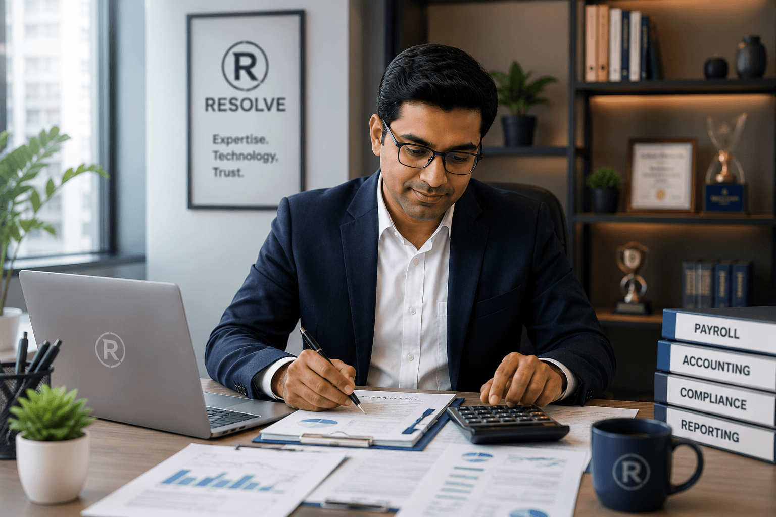 Resolve managed payroll and accounting — experts and platform working together