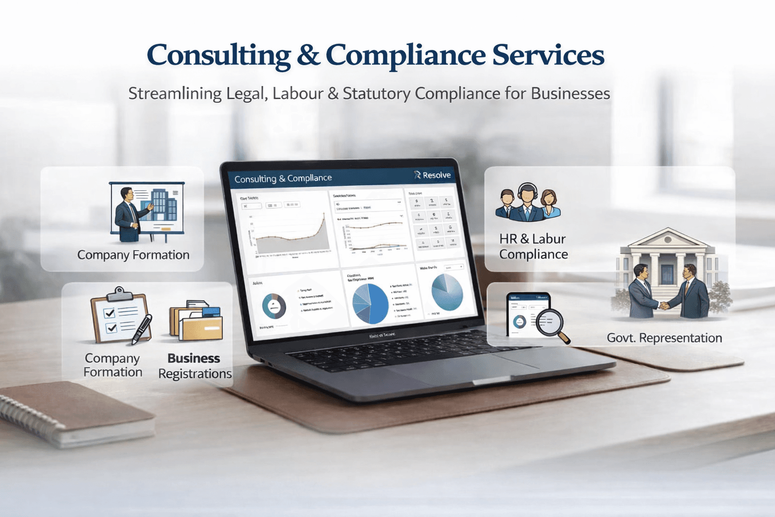Resolve consulting and compliance services — legal, labour, and statutory advisory