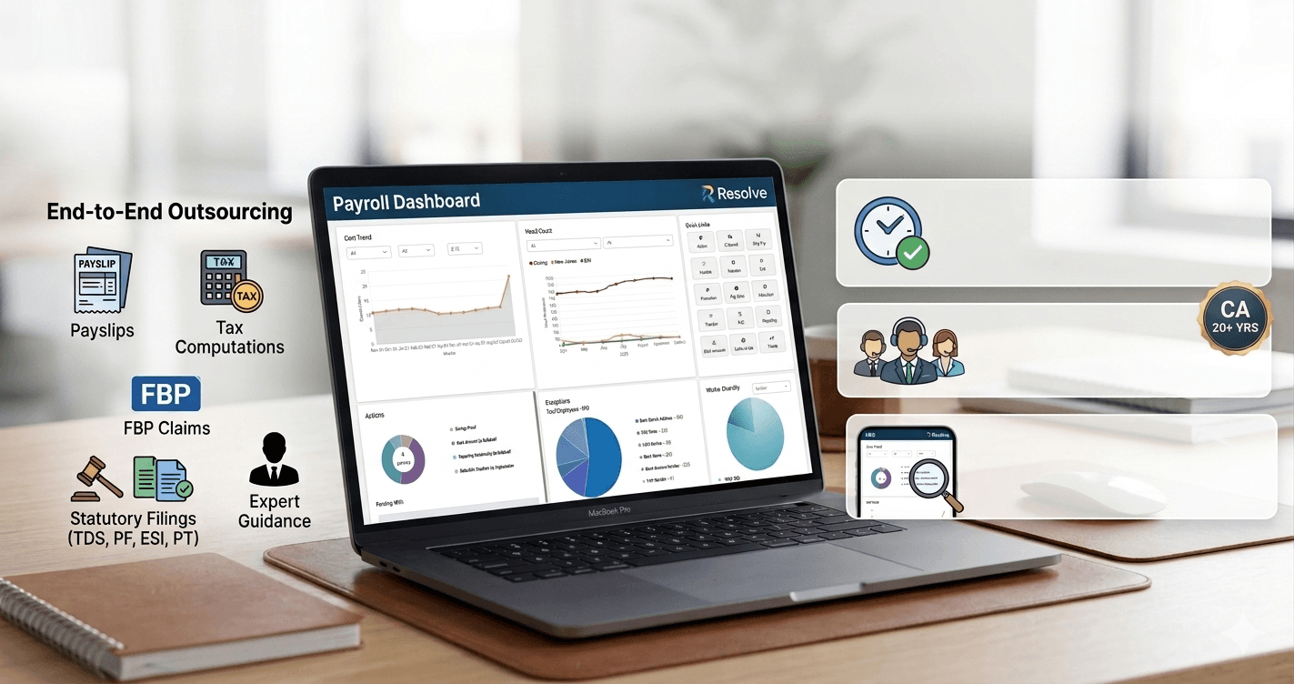 Resolve managed payroll services — dashboard, payslips, and compliance