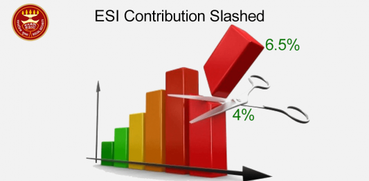 ESI Contribution reduces by 40%