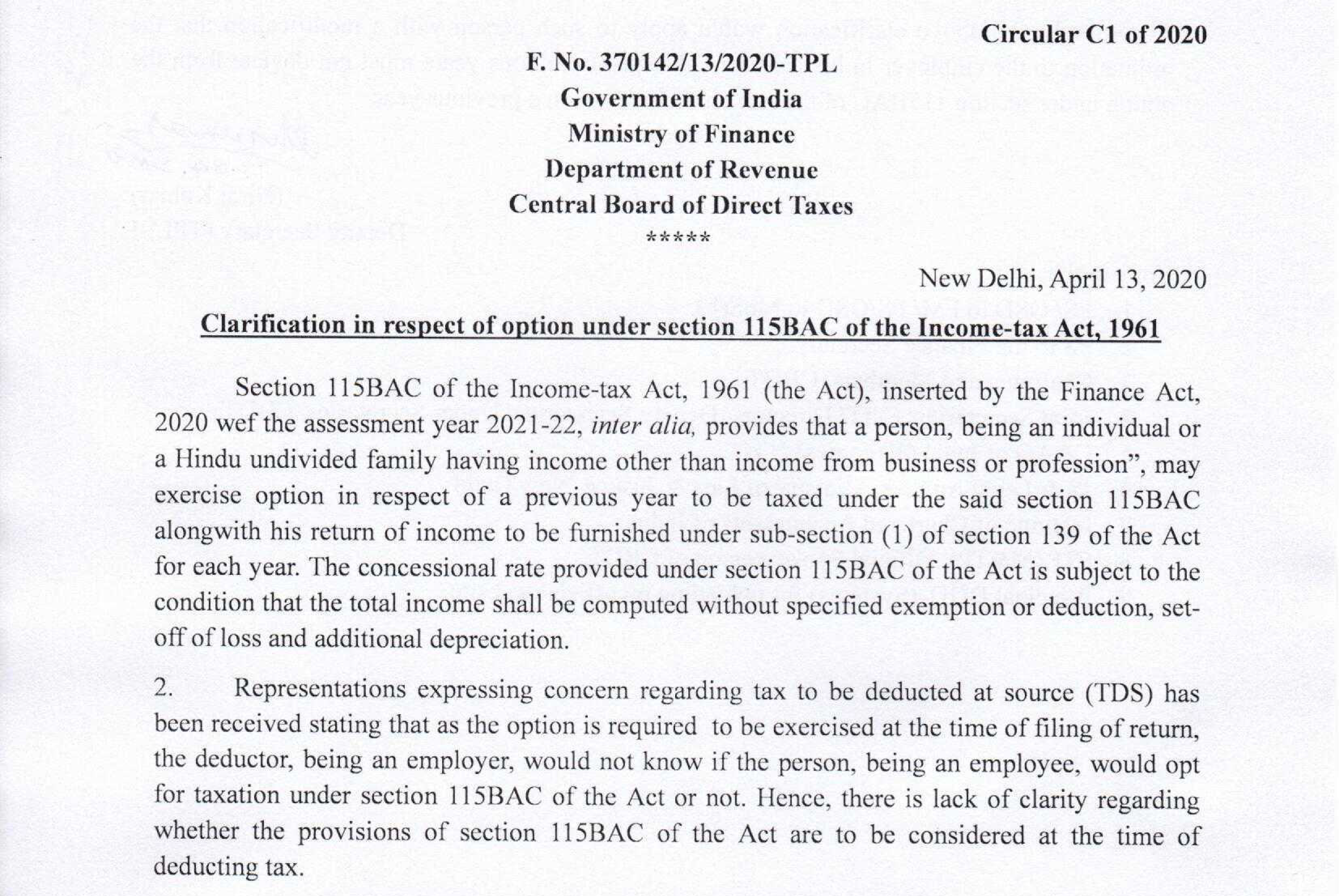 cbdt-circular-for-salaried-tax-payers-resolveindia